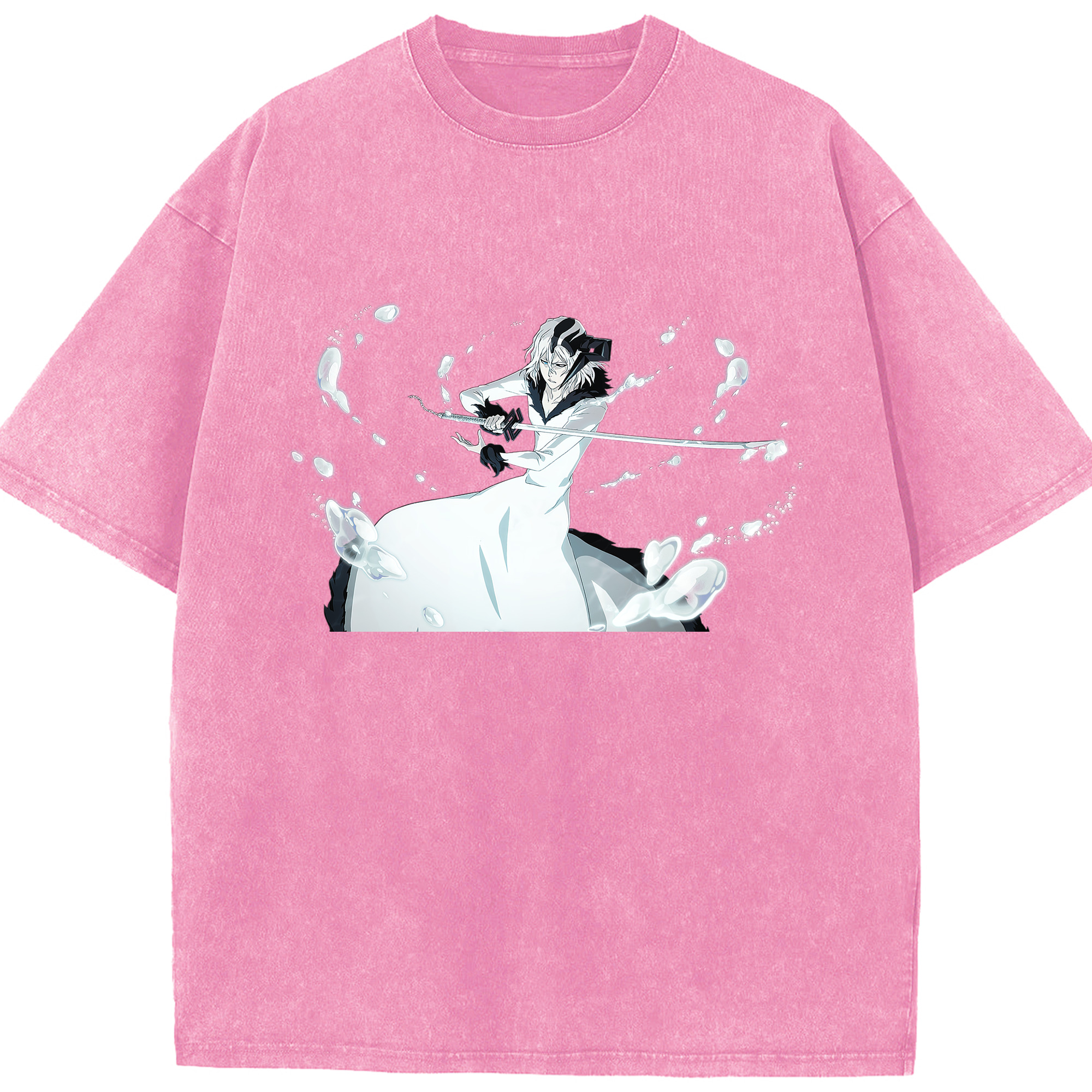 （画像用） ブリーチ 黒崎一護（くろさき いちご）BLEACH Kurosaki Ichigo 綿100% ヴィンテージ風 半袖Tシャツ（フロントプリント）